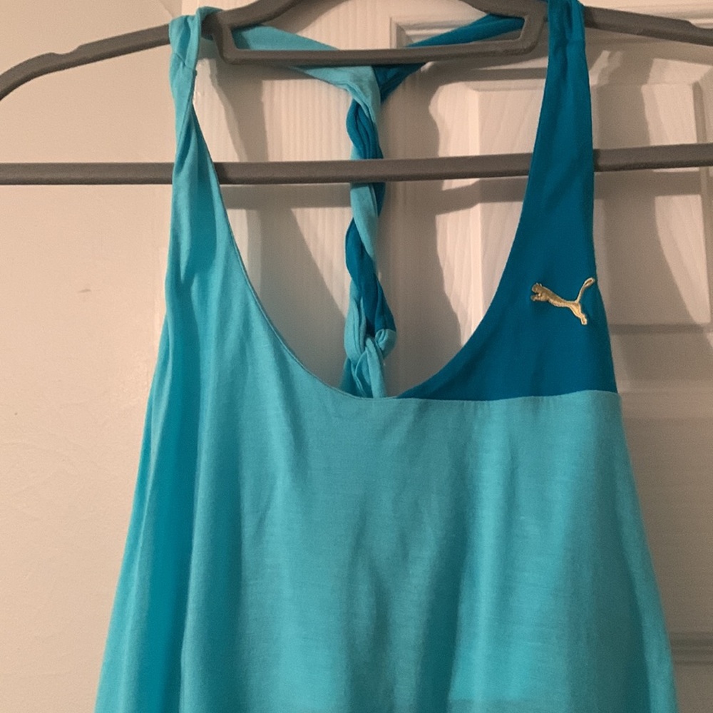 Puma turquoise Move Twisted Tank, blue curaçao, S, NWT